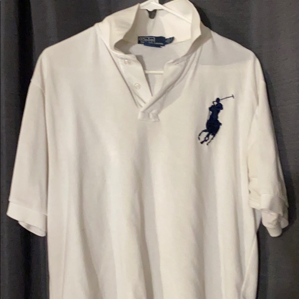 Polo by Ralph Lauren Custom Fit XL White/Blue
